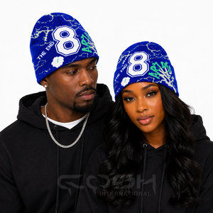 Cosh International Solid Color Unisex Straight Edge <b>Beanie</b> Knitted Hat for Winter Outdoor Leisure and Warmth <b>Blue</b> <b>Beanie</b> Hat - Product Image 1