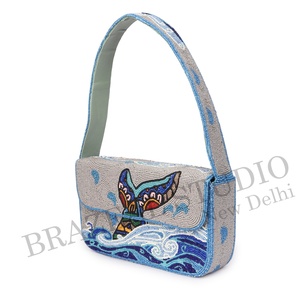 New Arrival BRAZEAL STUDIO Velvet Fashion Designer Women Single Beaded Geometric Pattern Shoulder Clutch Purse Cover Daily Life - Product Image 6