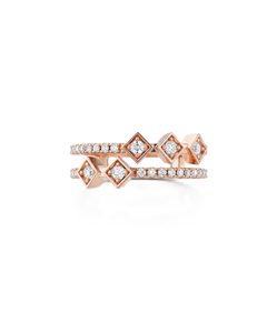 แหวนเพชรทรงกลมเจียระไนแบบแล็บไดมอนด์ รับรองโดย IGI ทองคำแท้ 9K 10K 14K 18K แหวนแบบซ้อนได้ รูปทรงว่าว ฝังเพชรแบบ Bezel Set แหวนแต่งงาน แหวนสวยงาม - Product Image 3