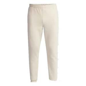Men's Cream Sweatpants Elastic Waist <b>Drawstring</b> Casual Midweight Cotton Knitted Joggers Autumn Breathable Flat Front - Product Image 3