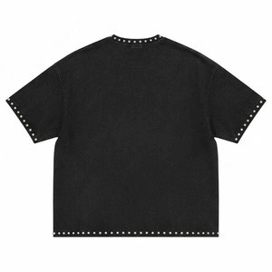 เสื้อยืดประดับคริสตัลสั่งทำพิเศษ ผ้าฝ้าย 100% สำหรับผู้ชาย สไตล์ลำลอง ทรงโอเวอร์ไซส์ ดีไซน์คริสตัลระยิบระยับ เนื้อผ้านุ่ม ระบายอากาศได้ดี เป็นมิตรต่อสิ่งแวดล้อม - Product Image 2
