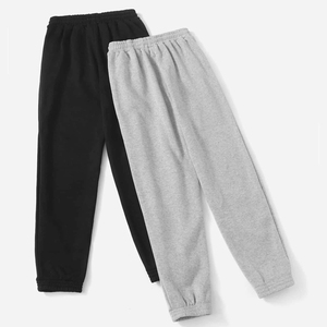 Wholesale Custom <b>Men</b> Fleece Gym Pants 100% Cotton Straight Leg Fitness Workout <b>Trousers</b> OEM - Product Image 5