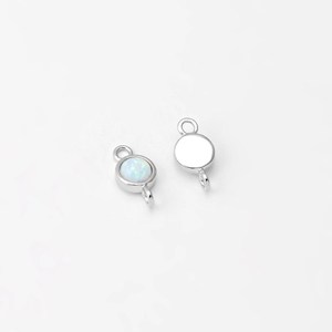 925 Sterling Silver Round Shape Bezel Set Round Opal Gemstone Handmade Designer Connector Charm For Women Wholesale Bulk - Product Image 4