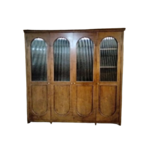 Armoire de chambre moderne, taille 210x60x210, en teck massif, portes en bois massif, design élégant - Product Image 3