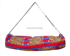 Bolsa de yoga plegable hecha a mano, ecológica, de algodón, con estampados modernos de animales, ligera, duradera, con correa ajustable. - Product Image 6