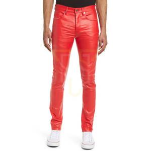 Pantalons en cuir légers pour hommes, best-sellers, vêtements décontractés de haute qualité, couleur unie, taille mi-haute, salopettes, designs personnalisés, logo - Product Image 2