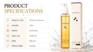 Nettoyant coréen en huile transformable en mousse pour un démaquillage en profondeur et un lavage du visage - Product Image 2