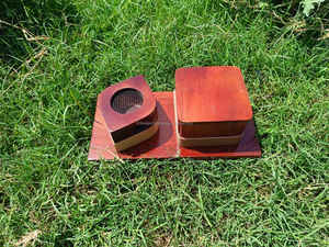 Ensemble brûleur de bakhoor en bois et cuir fait main Majestic Aura, porte-encens arabe de qualité supérieure, cadeau luxueux pour l'Aïd et le Ramadan, objet religieux - Product Image 2