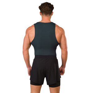 Débardeur côtelé sans manches pour homme, coupe musclée, extensible, pour la gym et l'entraînement, couche de base, vert signature, vêtements de sport - Product Image 5
