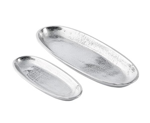 Plateau de service en aluminium rustique au design tendance, style durable pour table à manger et présentation alimentaire - Product Image 6