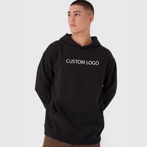 Manufacturer Custom Wholesale Men's Unisex Stylish Oversized Beaded Hoodie 100% Cotton Solid Lining Plain Dyed Loose Fit Winter - Product Image 1