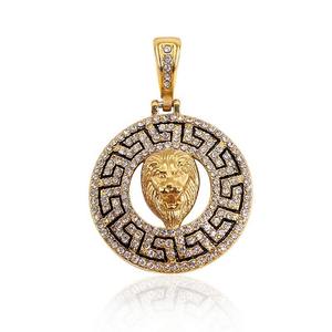 Pendentif Tête de Lion en Diamant, Argent et Or, Très Demandé, Style Hip Hop Bling, Bijou Animalier pour Fêtes, Disponible à Bon Prix - Product Image 6