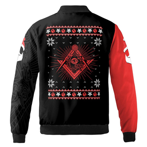 New Arrival Merry Christmas Mason Its Time To Celebrate Bomber <b>Jacket</b> S-5XL High Quality Custom Made Long Sleeve Masonic <b>Jackets</b> - Product Image 6