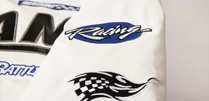 Veste d'hiver matelassée pour enfants en cuir synthétique PU noir brillant, brodée, imperméable et rembourrée - Product Image 4