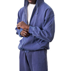 <b>Top</b> Quality Street Wear Tracksuit for <b>Mens</b> Winter Oversized Acid Wash Tracksuit for <b>Men's</b> Zipper up <b>Long</b> <b>Sleeve</b> - Product Image 5