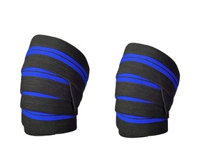 Bandes de genou de sécurité pour la musculation et l'haltérophilie, en Spandex et Nylon, réglables avec fermeture auto-agrippante, respirantes, prix de gros - Product Image 6