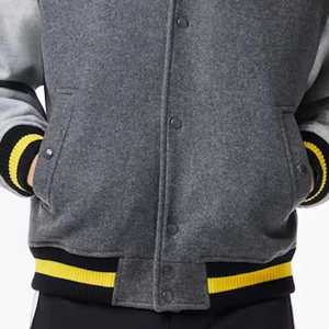 Baseball Letterman Bomber Varsity <b>Jacket</b> Winter <b>Men's</b> Breathable Knitted Button - Product Image 3