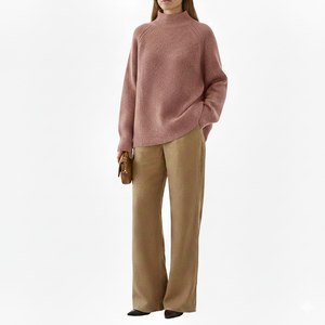 Sweat-shirt oversize à col montant, luxe quotidien, conçu pour un style confortable, décontracté et tendance urbaine - Product Image 6