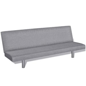 Divano letto in tessuto grigio chiaro - Product Image 2