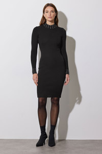 Vestido Ajustado de Manga Larga de Alta Calidad, Vestido Mini de Punto, Proveedor OEM ODM - Product Image 6