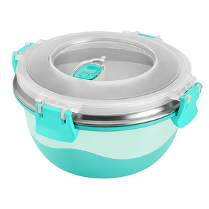 กล่องอาหารกลางวันสแตนเลสกันรั่วกล่องอาหารกลางวันมีฝาปิดเคลือบเงาพร้อมกล่องอาหารกลางวันพลาสติกเป็นมิตร - Product Image 1