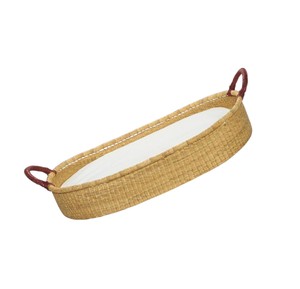 Cesta de mimbre natural hecha a mano, cesta de mimbre para cambiar pañales, bandeja portátil para pañales de bebé para la habitación del bebé - Product Image 4