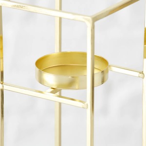 Decorative Antique Style Modern Gold Square <b>Tea</b> <b>Light</b> Holder Set Heat Resistant Home Decoration <b>Lanterns</b> - Product Image 2