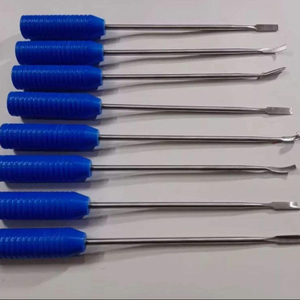 Juego de 8 instrumentos Mahfooz de acero inoxidable para retracción de cemento ortopédico en cirugía de cadera, fuente de alimentación manual - Product Image 1