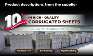 แผ่นหลังคาไฟเบอร์ซีเมนต์ลูกฟูก ปลอดภัยต่อสุขภาพ ไม่ผสมใยหิน ทนความร้อน กันน้ำ สำหรับงานอุตสาหกรรม - Product Image 6