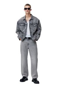 กางเกงยีนส์ทรงหลวมสำหรับผู้ชายผ้าฝ้าย100% มีกระเป๋า5กระเป๋าผ้ายีนส์แบบโค้งมนดีไซน์ใหม่พรีเมี่ยม - Product Image 2