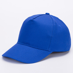 Light Blue Solid Color Baseball <b>Cap</b> <b>Men's</b> Casual Woven Fabric <b>Flat</b> Brim Hat - Product Image 2