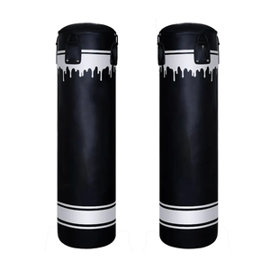 Bolsas de Boxeo con Diseño Gráfico de Salpicaduras en Blanco y Negro, de Cuero PVC, Cómodas, con Detalle de Rayas, Duraderas, Combinables, para Gimnasio - Product Image 1