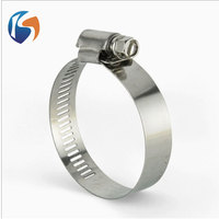 Collier de serrage américain à vis sans fin en acier inoxydable 304, attache de tuyau réglable