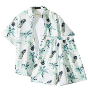 เสื้อผ้าฤดูร้อนของผู้ชาย เสื้อเชิ้ตลายดอกไม้แขนสั้น เสื้อผ้าชายหาดเกาะไหหลำ ชุดบางสำหรับคู่รักในฤดูร้อน เสื้อผ้าฤดูร้อนของผู้ชาย - Product Image 5