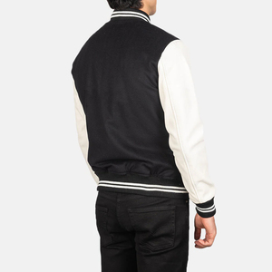 2026 High Street <b>Men's</b> Thick PU Leather Varsity Padding <b>Jacket</b> with Crystal Embroidery Autumn Letterman Customized <b>Jacket</b> - Product Image 2
