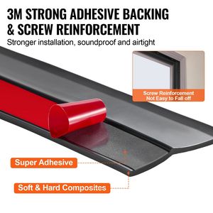 Guarnizione Universale per Porte da Garage da 20 Piedi, Sostituzione Guarnizione Composita Morbida/Dura per Parte Superiore e Laterale delle Porte da Garage - Product Image 3