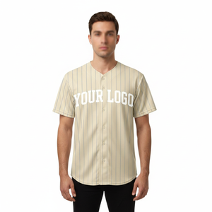 Custom Name and Number Button-Down V-Neck <b>Baseball</b> Jersey Breathable Sports Uniform for Adults and Youth with Shorts Style - Product Image 1