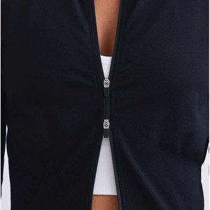 Women Yoga <b>Jumpsuit</b> Full Length High Waist <b>Long</b> <b>Sleeve</b> Zipper Solid <b>Black</b> Breathable Spandex Polyester Casual All Seasons - Product Image 4