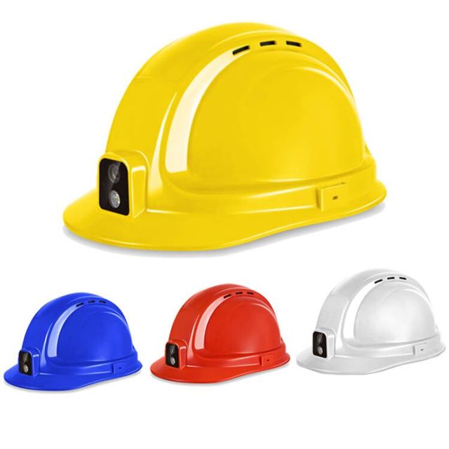 1080P HD Smart Construction 4G Network Safety Helmet with 13MP Camera Hard Hat Security with 4G Live Stream Video