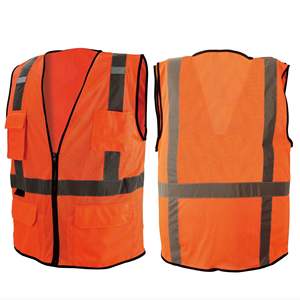 Fabrication sur mesure de vêtements de travail pour hommes en matériau imperméable et respirant, gilet de sécurité ANSI classe 2, prix d'usine, coupe ajustée, LED clignotante - Product Image 1