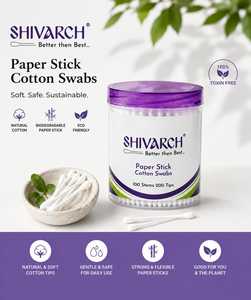 Hisopos de Algodón SHIVARCH 100% Desechables, 100 Unidades, Multiusos para Limpieza, Uso Médico, Bebés, Belleza, Cosméticos y Hospitalario - Product Image 3