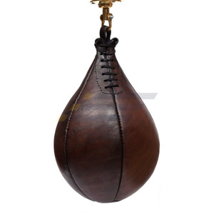 Ballon de boxe en cuir PU pour entraînement de vitesse et de réflexes, équipement de fitness pour salle de sport, fournisseur OEM - Product Image 5