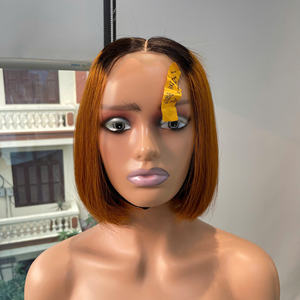 Perruque Bob Ombrée Couleur Roux, Cheveux Humains Vietnamiens Lisses Comme des Baguettes, Haute Qualité, Super Double Drawn, Prix de Gros - Product Image 3