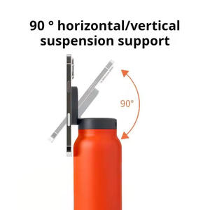 Double Wall Vacuum Insulated Gym Bottle <b>With</b> Strong Magnet Phone Stand And Integrated Soft Touch <b>Straw</b> Lid - Product Image 4