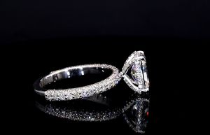 แหวนหมั้นเพชรแล็บโกรว์ 14k ทองคำแท้ ขายส่ง รับรองโดย IGI ทรงเรเดียนท์ ฮาโล แหวนแบบแยกส่วน ดีไซน์สำหรับทั้งชายและหญิง เครื่องประดับโดดเด่น - Product Image 2