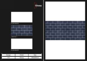 Azulejos de Pared de Cerámica de Alta Calidad con Acabado Brillante de 12x24 Pulgadas (300x600 mm), Estilo Moderno para Renovación de Baños y Cocinas - Product Image 3