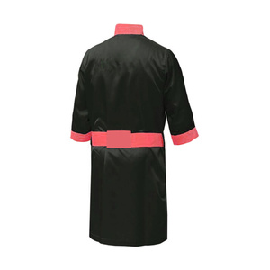 Top Quality Custom Design Comfortable Breathable Satin Silk Robe Wholesale Boxing Hood Robe Customized Martial Art Wear AI-BR-02 - Product Image 2