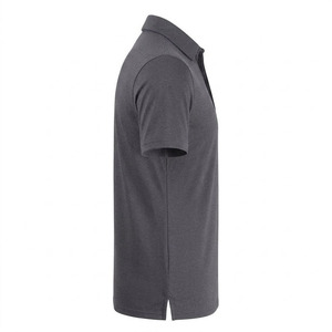 Polo vierge en gros pour broderie personnalisée, manches courtes, pour homme, golf, couleur unie gris anthracite, vêtement de haute qualité - Product Image 3