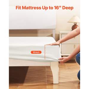 ชุดผ้าปูเตียงขนาดคิงไซส์ทำจากไมโครไฟเบอร์ขัดเงา100% 4ชิ้นพร้อมกระเป๋าทรงลึกของสะสมชุดเครื่องนอนระดับพรีเมียม - Product Image 5