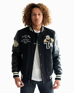 Custom Manufacturer High Quality Embroidery Leather Sleeves Letterman Varsity Jacket For Men Varsity Jacket Custom men's jackets - Product Image 4